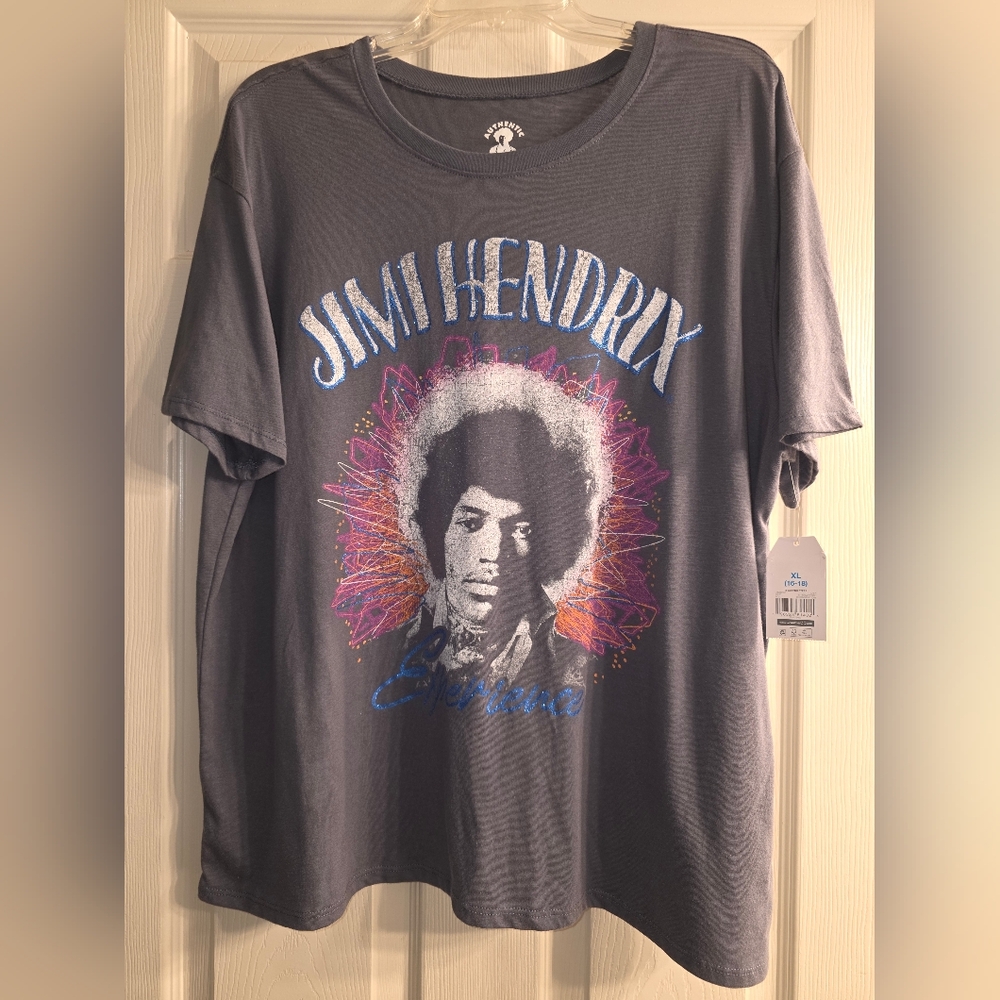 Women's Time and Tru Jimi Hendrix Experience Graphic T-Shirt XL 16-18